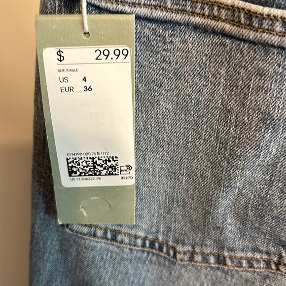 H&M Denim Mom Jeans Button Fly NWT SZ 4 - Picture 4 of 13
